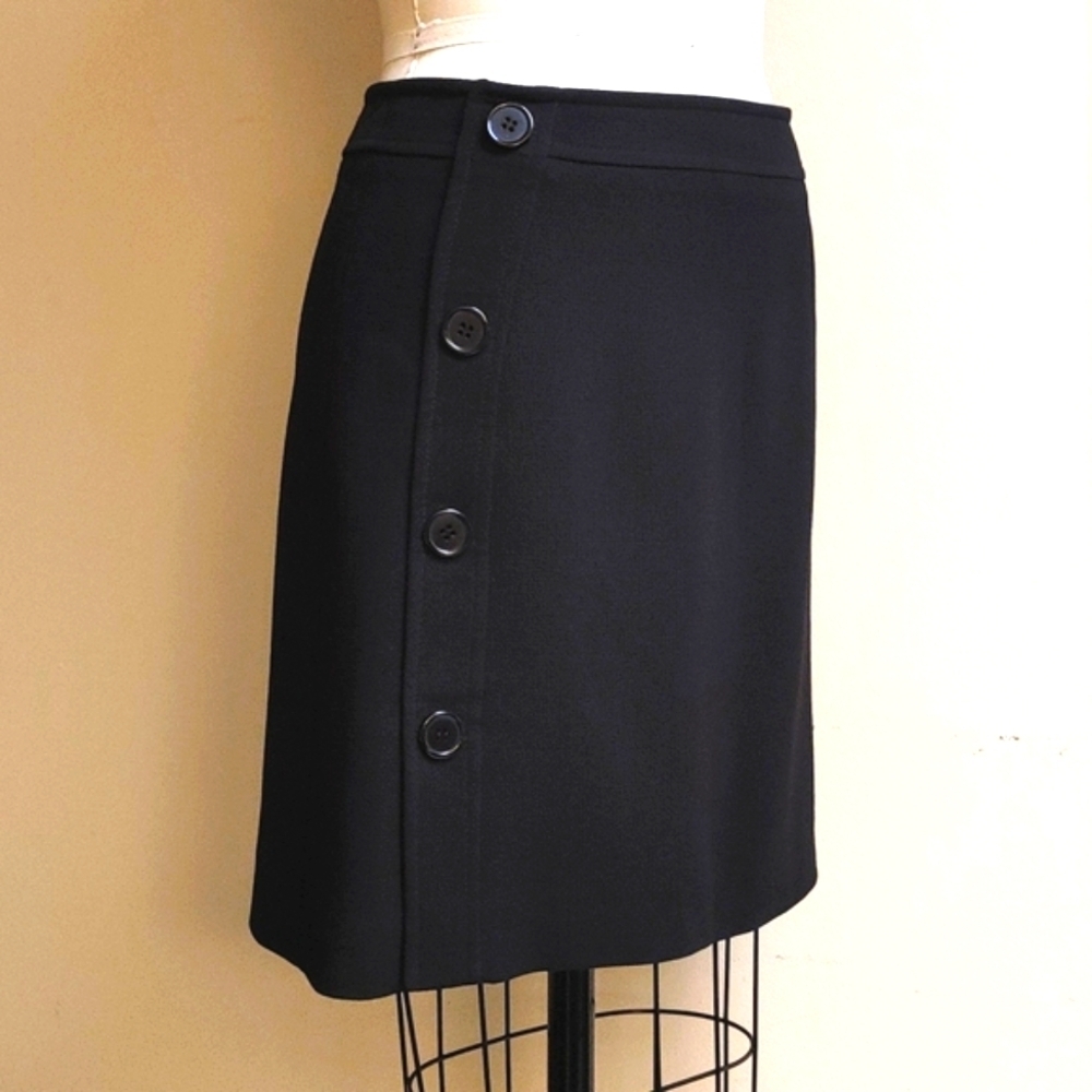 Short Black A-Line Skirt French Designer